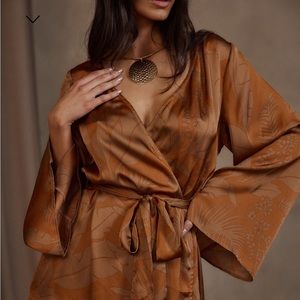 12th Tribe Rust Kimono Dress